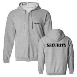 Hoodies & SudaderaElegante sudadera con capucha - chaqueta polar - con cremallera / bolsillos - letras SECURITY