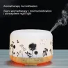 Ultrasonic air humidifier - essential oils diffuser - white wood grain - LED - EU plug - 500 mlHumidifiers