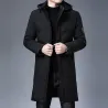 Long winter hooded jacket - zipper - buttonsJackets