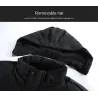Long winter hooded jacket - zipper - buttonsJackets