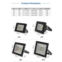 ReflectoresProyector LED - luz de trabajo exterior - resistente al agua - 20W - 30W - 50W - 220V