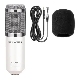 MicrófonosBM800 - Micrófono de condensador dinámico - con cable - con montaje de choque - trípode