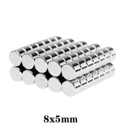 N35N35 - imán de neodimio - cilindro fuerte - 8 mm * 5 mm