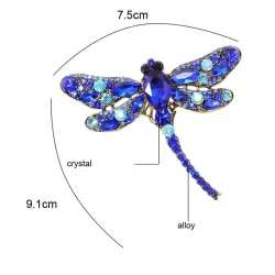 BrochesBroche de libélula de cristal