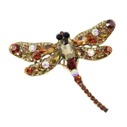 BrochesBroche de libélula de cristal