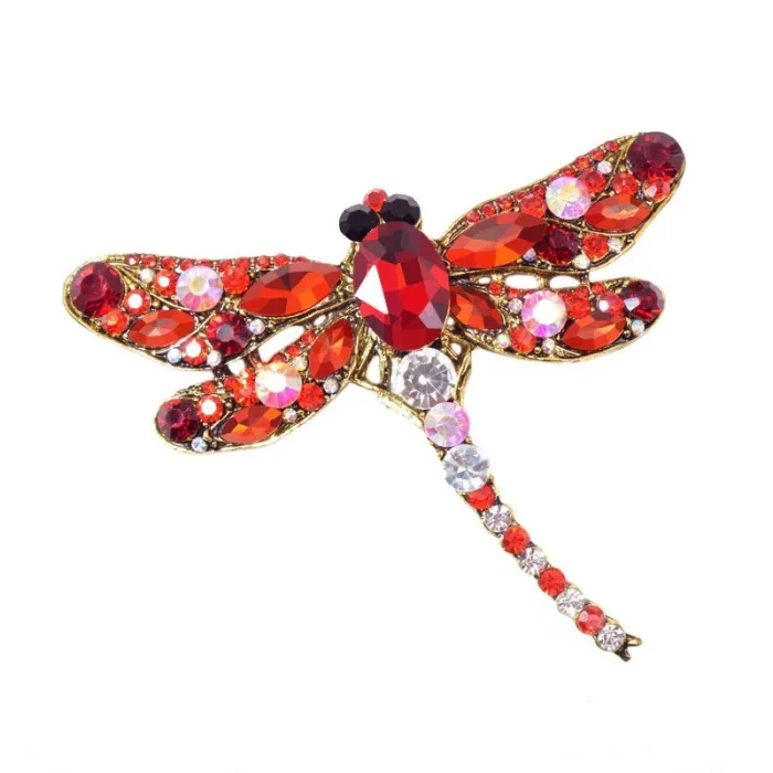 BrochesBroche de libélula de cristal