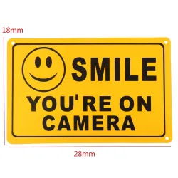 Cámaras de seguridadAdhesivo de vinilo de advertencia - Smile You're On Camera