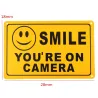 Cámaras de seguridadAdhesivo de vinilo de advertencia - Smile You're On Camera