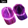 Sombreros & gorrasGorra de béisbol - fibra óptica - 7 colores LED - USB - negro