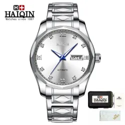 RelojesHAIQIN - reloj automático mecánico - acero inoxidable - plateado / blanco