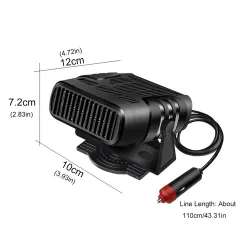 Accesorios de interiorCalentador de coche 4 en 1 - ventilador de refrigeración/calefacción - secador/desempañador/descongelad...