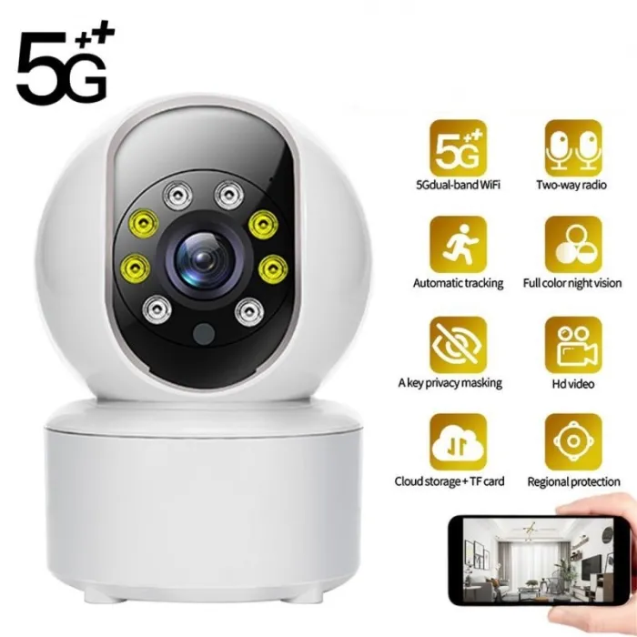 Cámaras de seguridadCámara inalámbrica - monitor de bebé - seguimiento automático - audio bidireccional - 5G IP - WiFi - 720P