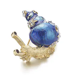 BrochesEsmalte / cristal caracol - broche