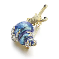 BrochesEsmalte / cristal caracol - broche