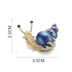 BrochesEsmalte / cristal caracol - broche
