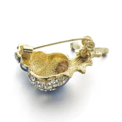 BrochesEsmalte / cristal caracol - broche