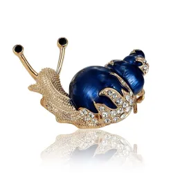 BrochesEsmalte / cristal caracol - broche