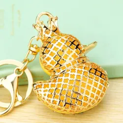 Duck with crown / crystals - keychainKeyrings