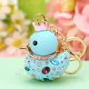 Duck with crown / crystals - keychainKeyrings