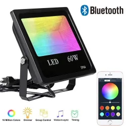 Reflectores60W - Bluetooth - RGB - Proyector LED - Reflector exterior con música