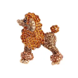 BrochesPerro caniche de cristal - broche