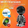 Cámaras de seguridadCámara de seguridad WiFi - audio bidireccional - 1080P - 4MP - Wifi PTZ - IP - robot negro