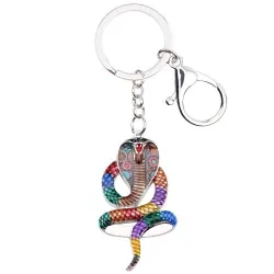llaveroSerpiente cobra esmaltada - llavero de metal