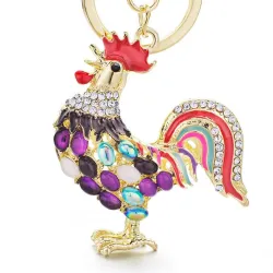 llaveroLlavero gallo de cristal