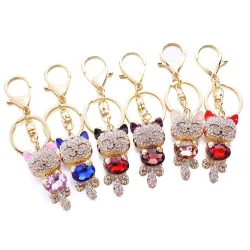 llaveroLlavero gato de cristal