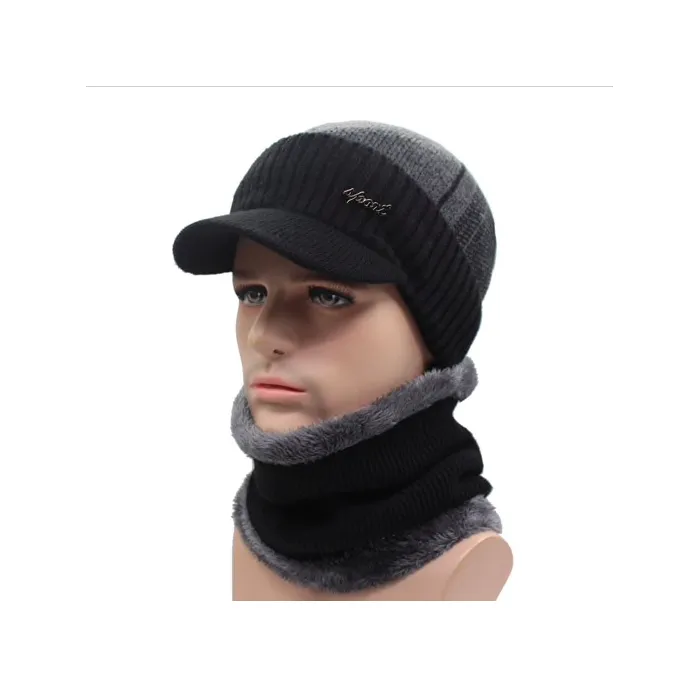 Sombreros / gorrasConjunto de gorro de invierno para hombre con bufanda