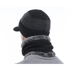 Sombreros / gorrasConjunto de gorro de invierno para hombre con bufanda