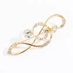 BrochesNota musical de cristal / perlas - broche