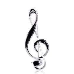 BrochesBroche nota musical - esmalte negro