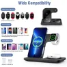 CargadoresCargador inalámbrico 3 en 1 - soporte de carga rápida - para iPhone - AirPods - Apple Watch - Samsung