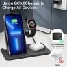 CargadoresCargador inalámbrico 3 en 1 - soporte de carga rápida - para iPhone - AirPods - Apple Watch - Samsung