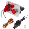 Interruptores12 V - LED rojo - arranque del motor del coche de carreras - interruptor de encendido con botón pulsador - palan...