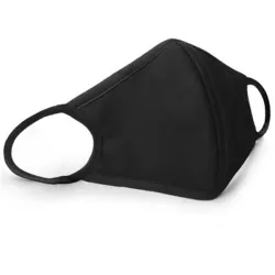 Mascarillas bucalesMascarilla protectora reutilizable - algodón - negra - con estampado