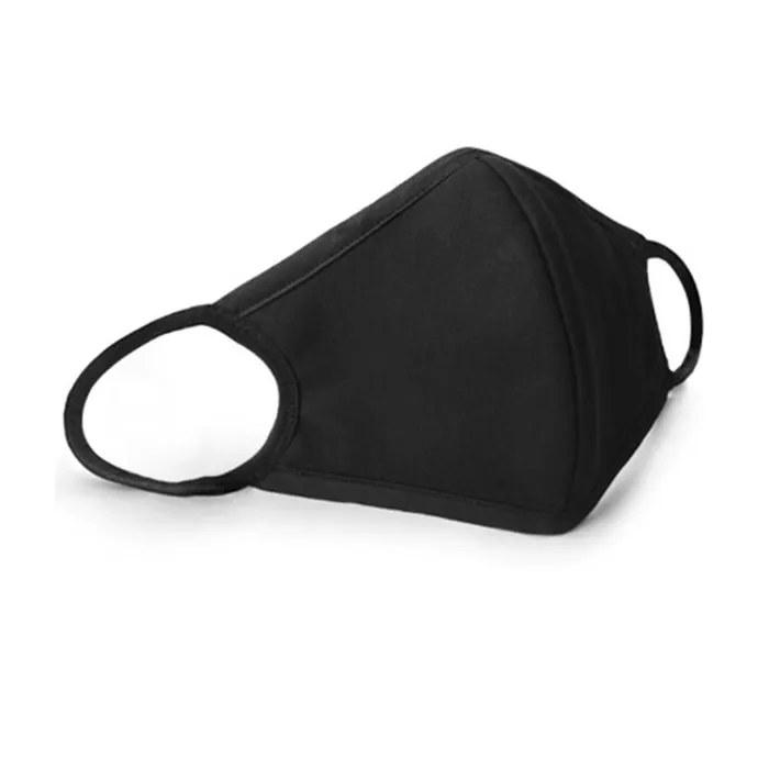 Mascarillas bucalesMascarilla protectora reutilizable - algodón - negra - con estampado