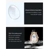 CHENXI - elegant Quartz watch with rhinestones - waterproof - leather strap - blackWatches