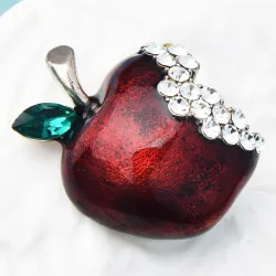 BrochesBroche de manzana - con pedrería