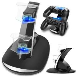 CargadoresCargador doble - soporte - USB - LED - para mando PS4 / PS4 Pro / PS4 Slim