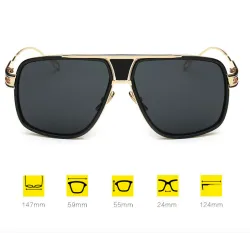 Vintage / steampunk sunglasses - metal frame - oversized - unisexSunglasses