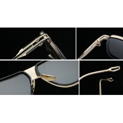 Vintage / steampunk sunglasses - metal frame - oversized - unisexSunglasses