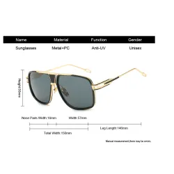 Vintage / steampunk sunglasses - metal frame - oversized - unisexSunglasses