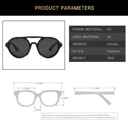 Round steampunk sunglasses - leather decoration - unisexSunglasses