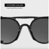 Gafas de solGafas de sol steampunk redondas - decoración cuero - unisex