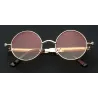Gafas de solGafas de sol redondas góticas/steampunk - lente roja - montura de metal - UV 400 - unisex