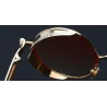 Gothic / steampunk round sunglasses - red lens - metal frame - UV 400 - unisexSunglasses