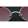 Gothic / steampunk round sunglasses - red lens - metal frame - UV 400 - unisexSunglasses