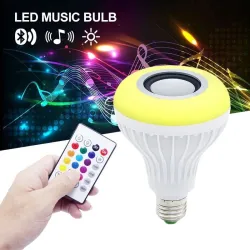 Altavoz BluetoothBombilla inteligente RGB / LED - regulable - con altavoz Bluetooth - remoto - E27 - 12W